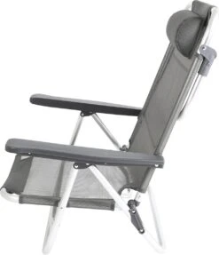 Bo-Camp Beach Chair - Monaco - Aluminium - Grijs -Buitenkampeerwinkel 1031x1200