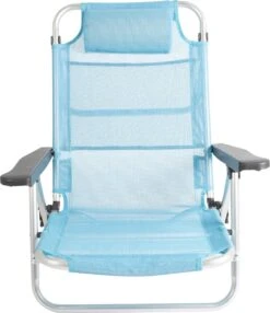 Bo-Camp Beach Chair - Monaco - Aluminium - Blauw -Buitenkampeerwinkel 1035x1200