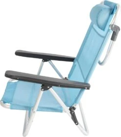 Bo-Camp Beach Chair - Monaco - Aluminium - Blauw -Buitenkampeerwinkel 1057x1200