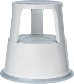 Wedo - Rollhocker, Metalen Opstapkrukje - Lichtgrijs