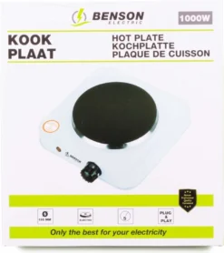 Benson Kookplaat - Enkel - Wit - 1000W -Buitenkampeerwinkel 1067x1200 3