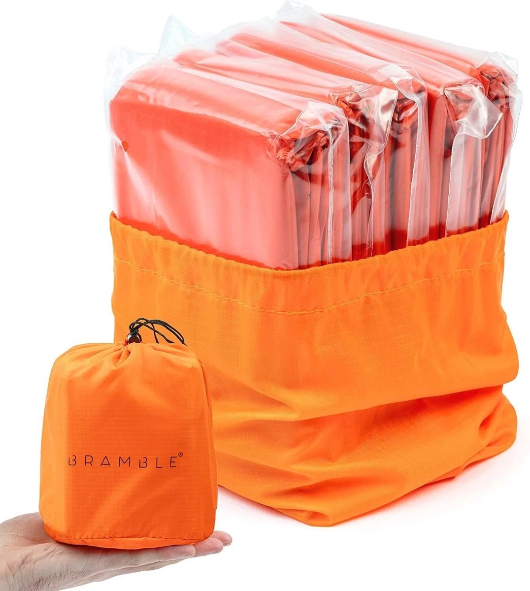 Bramble Noodslaapzak 213 X 91 Cm Polyetheen Oranje 5 Stuks 1 Bramble Noodslaapzak 213 X 91 Cm Polyetheen Oranje 5 Stuks