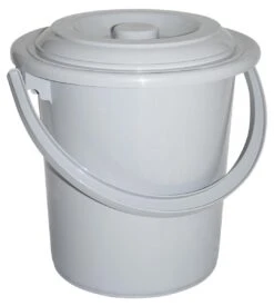 Curver Camping Toiletemmer - Met Deksel - 5 L - Ø 23,5 Cm - Lichtgrijs -Buitenkampeerwinkel 1077x1200 1