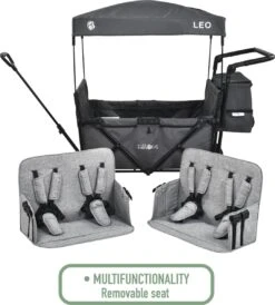 FableKids LEO X4Plus Opvouwbare Wagen Met Dak Fossil Grey -Buitenkampeerwinkel 1082x1200 7