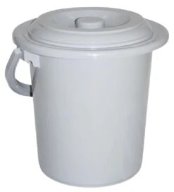 Curver Camping Toiletemmer - Met Deksel - 5 L - Ø 23,5 Cm - Lichtgrijs -Buitenkampeerwinkel 1091x1200 4