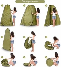 NordFalk Douchetent Pop-up 190 Cm - Camping Douche - Omkleedtent - Incl. Tentharingen En Draagtas - Groen -Buitenkampeerwinkel 1098x1200