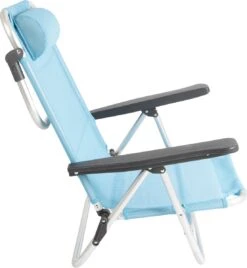 Bo-Camp Beach Chair - Monaco - Aluminium - Blauw -Buitenkampeerwinkel 1106x1200