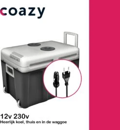 Koelbox Met Wielen Voor Auto & Camping Warm En Koud 40L - Frigobox Elektrisch 12v 230 Volt - MiniBar - Mini Koelkast | Verkoelt En Verwarmt | Eco-modus - Minibar - Mini Koelkast -Buitenkampeerwinkel 1112x1200