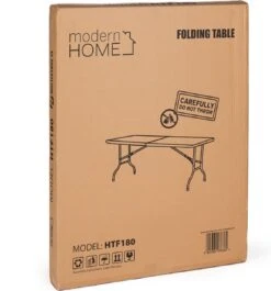 Inklapbare Tafel - Opklaptafel - 180x70x73,5 Cm - Wit -Buitenkampeerwinkel 1117x1200