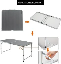 Casaria Campingtafel – Inklapbaar Verstelbaar - 120x60x70 Cm Grijs 13 Casaria Campingtafel – Inklapbaar Verstelbaar - 120x60x70 Cm Grijs -Buitenkampeerwinkel 1149x1200