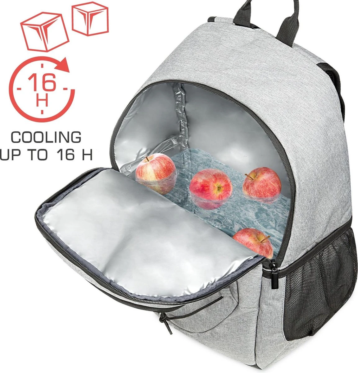 Bomoe Koeltas Rugzak IceBreezer KR45 Koelrugzak Grijs 45x19x33 Cm - 25 Liter 8 Bomoe Koeltas Rugzak IceBreezer KR45 Koelrugzak Grijs 45x19x33 Cm - 25 Liter - Afbeelding 8