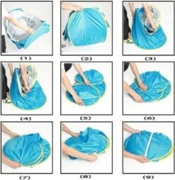 Merkloos Strand Tent Met Zwembad - Roze - UPF 50+ UV Werend - Waterdicht - Pop Up - Baby & Kind -Buitenkampeerwinkel 1165x1200 2