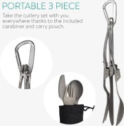 Navaris Campingbestek Van Titanium - Set Met Vork, Mes En Lepel - Inklapbaar - Bestekset Voor Onderweg - Inclusief Karabijnhaak En Bewaarzakje 20 Navaris Campingbestek Van Titanium - Set Met Vork, Mes En Lepel - Inklapbaar - Bestekset Voor Onderweg - Inclusief Karabijnhaak En Bewaarzakje -Buitenkampeerwinkel 1184x1200 6