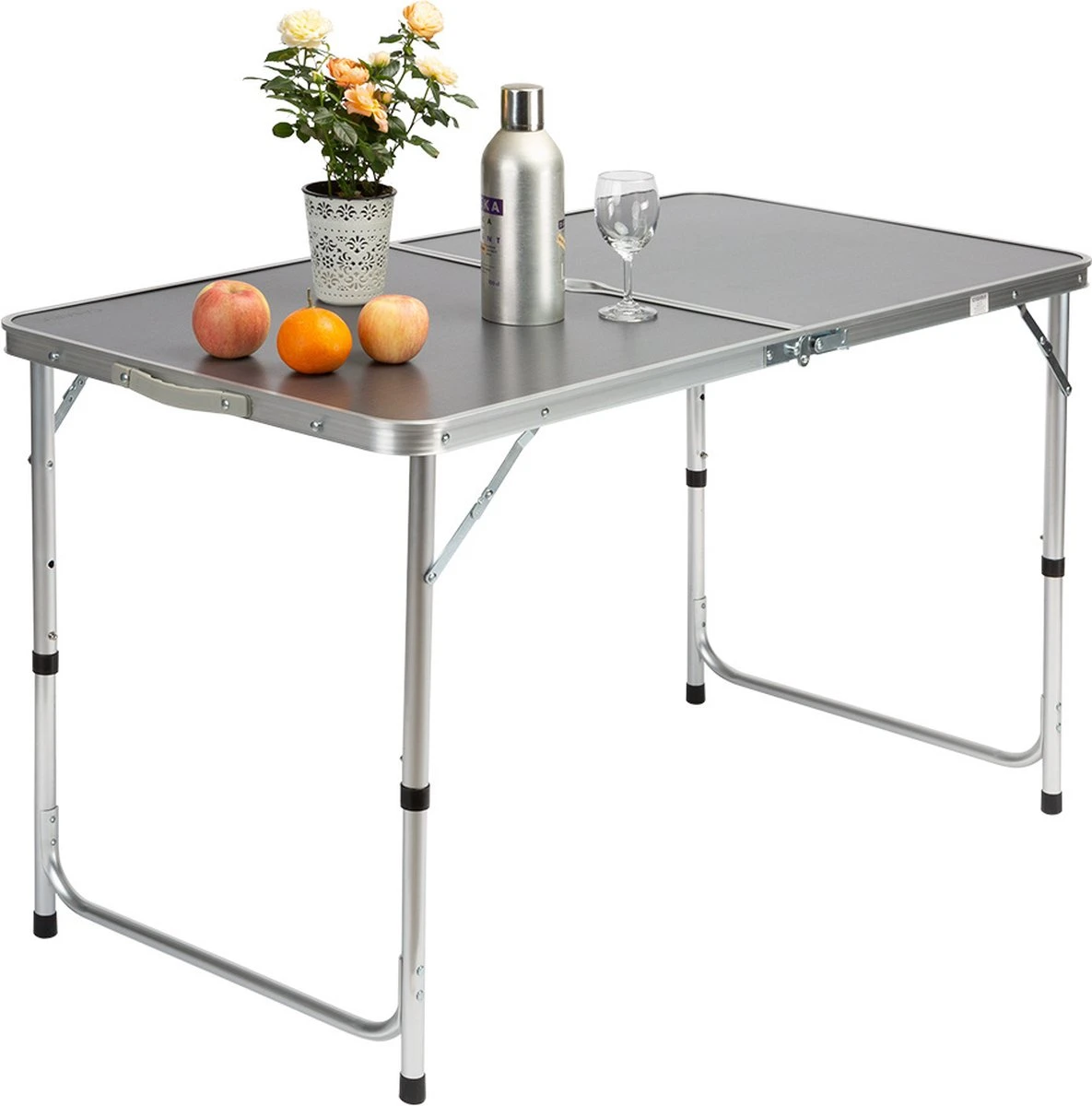 Casaria Campingtafel – Inklapbaar Verstelbaar - 120x60x70 Cm Grijs 6 Casaria Campingtafel – Inklapbaar Verstelbaar - 120x60x70 Cm Grijs - Afbeelding 6