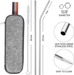 House Of Husk Reisbestek - Reis Bestekset - Chopsticks - Metalen Rietjes Met Borstel - Lepel - Vaatwasserbestendig - RVS - 7 Delig - Zilver -Buitenkampeerwinkel 1186x1200 2