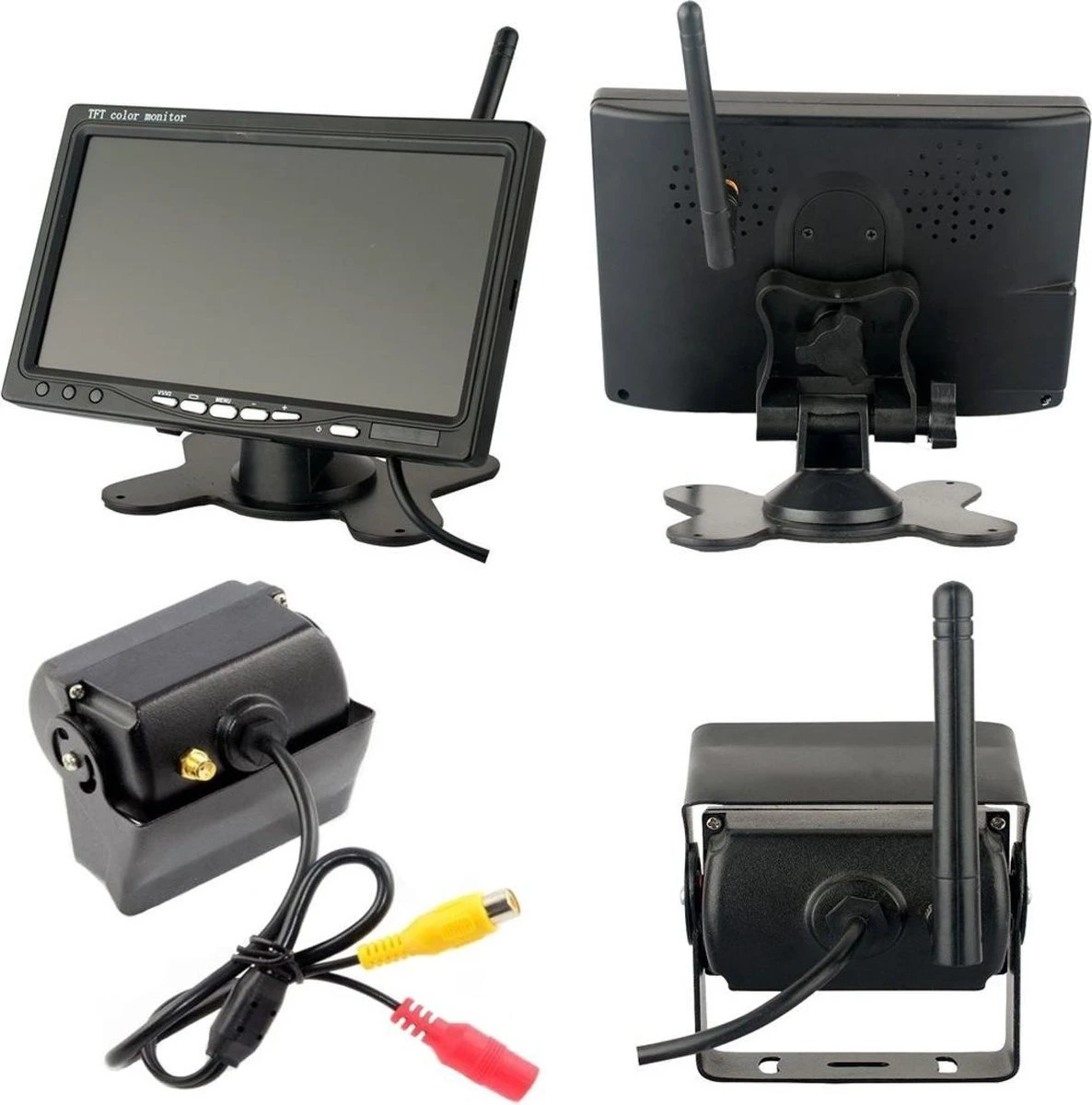 Strex Draadloze Achteruitrijcamera Met 2 Camera's - 7” Scherm - Nachtzicht 18LED 15m 10 Strex Draadloze Achteruitrijcamera Met 2 Camera's - 7” Scherm - Nachtzicht 18LED 15m - Afbeelding 10