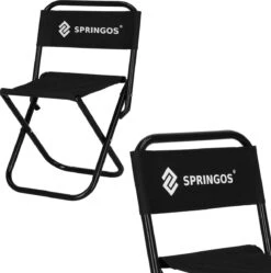 Springos Campingstoel | Kampeerstoel | Vouwstoel | Klapstoel | Zwart -Buitenkampeerwinkel 1192x1200 3