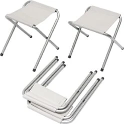 Inklapbare, In Hoogte Verstelbare Campingtafel 120x60x70cm Incl. 4 Inklapbare Krukken Campingtafel S -Buitenkampeerwinkel 1194x1200