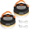Albrillo Campinglamp LED 2 Stuks Campinglantaarn USB Oplaadbaar Campinglicht, 3 Modi Waterdicht Met 1800mAh Powerbank LED Campinglantaarn Tentverlichting Voor Vissen, Wandelen, Kamperen, Noodgevallen