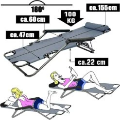 Ligstoel Opvouwbaar 155x60cm - Lichte Ligbed Relaxstoel Tuinstoel Campingstoel Strandstoel 27 Ligstoel Opvouwbaar 155x60cm - Lichte Ligbed Relaxstoel Tuinstoel Campingstoel Strandstoel -Buitenkampeerwinkel 1196x1200