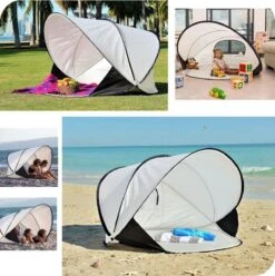 Deryan Luxe Pop Up Strandtent XXL - Anti-UV 50+ - Cream -Buitenkampeerwinkel 1196x1200 3
