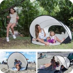 Deryan Luxe Pop Up Strandtent XXL - Anti-UV 50+ - Cream -Buitenkampeerwinkel 1196x1200 5