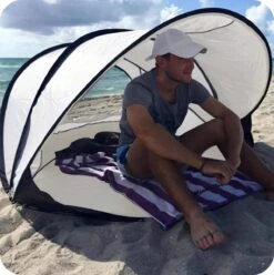 Deryan Luxe Pop Up Strandtent XXL - Anti-UV 50+ - Cream -Buitenkampeerwinkel 1196x1200 7