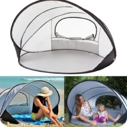 Deryan Luxe Pop Up Strandtent XXL - Anti-UV 50+ - Zilver -Buitenkampeerwinkel 1196x1200 9