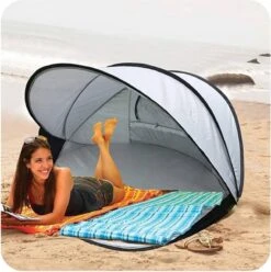 Deryan Luxe Pop Up Strandtent XXL - Anti-UV 50+ - Zilver -Buitenkampeerwinkel 1197x1200 32