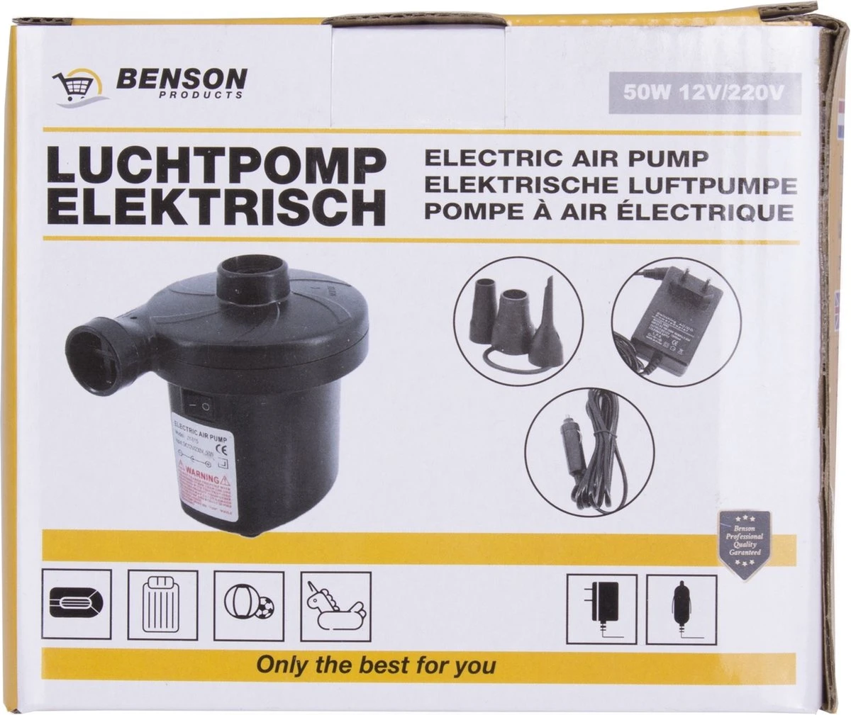 Benson Elektrische Luchtpomp Voor Zwembaden En Luchtbedden - 220V/12V 5 Benson Elektrische Luchtpomp Voor Zwembaden En Luchtbedden - 220V/12V - Afbeelding 5