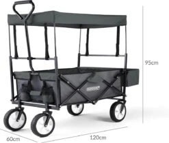 Monzana Bolderkar Opvouwbaar - 100 Liter - Met Afneembaar Dak Grijs -Buitenkampeerwinkel 1200x1020 6