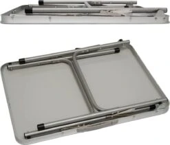 Alu Campingtafel 70x55cm - Inklapbbar Kampeertafel - Picknicktafel Licht Vouwtafel Klaptafel Grijs -Buitenkampeerwinkel 1200x1024