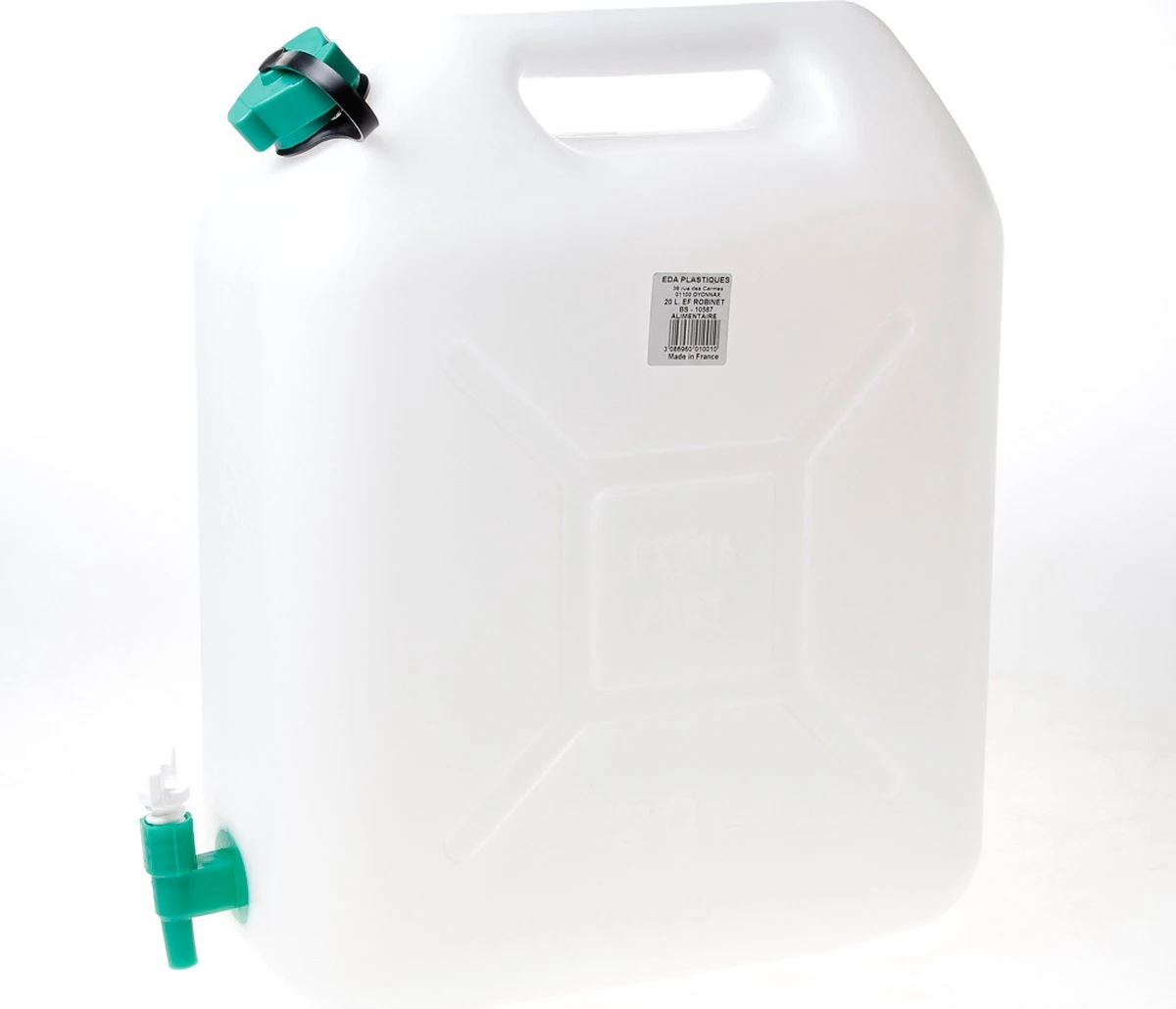 EDA - Jerrycan - Met Kraan - 20 Liter - Jerrycan Voor Water - Wit 4 EDA - Jerrycan - Met Kraan - 20 Liter - Jerrycan Voor Water - Wit - Afbeelding 4