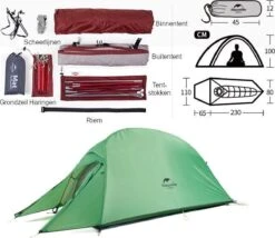 Cloud Up 1 Upgraded - Naturehike® - 1 Persoons Tent - Lichtgewicht Tent - Incl. Grondzeil - 210T 3000mm - Outdoor - Waterdicht - Hiking & Wandelen 17 Cloud Up 1 Upgraded - Naturehike® - 1 Persoons Tent - Lichtgewicht Tent - Incl. Grondzeil - 210T 3000mm - Outdoor - Waterdicht - Hiking & Wandelen -Buitenkampeerwinkel 1200x1038 1