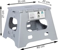 Splendole Opstapje Inklapbaar Caravanopstapje - Opvouwbaar - 120 Kg - 27 Cm Krukje Grijs -Buitenkampeerwinkel 1200x1044 5