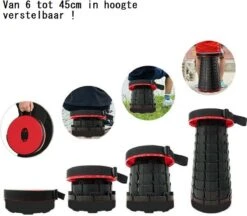 Kampeerkruk - Uitschuifbare Kruk - Rood/Zwart- Tot 120 Kg - Travel Stool - Opvouwbare Campingkruk - Inklapbaar Krukje - Telescopische Kruk - Camping - Outdoor 18 Kampeerkruk - Uitschuifbare Kruk - Rood/Zwart- Tot 120 Kg - Travel Stool - Opvouwbare Campingkruk - Inklapbaar Krukje - Telescopische Kruk - Camping - Outdoor -Buitenkampeerwinkel 1200x1051 3