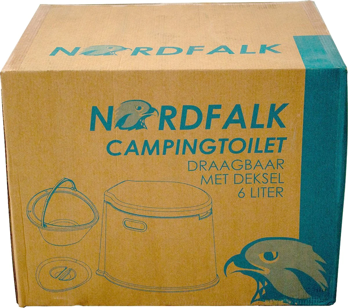 NordFalk Draagbaar Campingtoilet 6 Liter - Camping Toilet Met Binnenemmer - Incl. Deksel En Rolhouder 8 NordFalk Draagbaar Campingtoilet 6 Liter - Camping Toilet Met Binnenemmer - Incl. Deksel En Rolhouder - Afbeelding 8