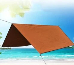 Merkloos TDR - Outdoor Draagbaar Zonnescherm Met Opbergtas - Waterdicht-SPF - Tarps Voor Kamperen300 * 300cm - 3-4Personen - Orange -Buitenkampeerwinkel 1200x1066 5