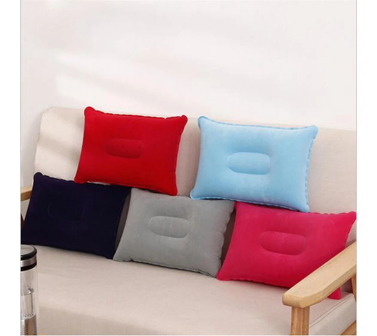 Opblaaskussen Grijs - Hoge Kwaliteit Kamperen Festivals Reizen Vliegtuig - Underdog Tech 4 Opblaaskussen Grijs - Hoge Kwaliteit Kamperen Festivals Reizen Vliegtuig - Underdog Tech - Afbeelding 4