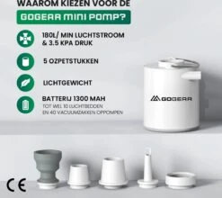 GOGEAR - Luchtbed Pomp - Mini Pomp - Oplaadbare Pomp - Elektrische Luchtbed Pomp - Lantaarn 3 In - Camping - Outdoor & Hiking -Buitenkampeerwinkel 1200x1070 3
