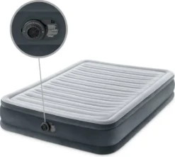 Intex Luchtbed - Twijfelaar - 137 X 191 X 33 Cm - Grijs - Met Ingebouwde Pomp, Hoeslaken Antraciet En Reparatieset -Buitenkampeerwinkel 1200x1073 5