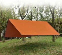 Merkloos TDR - Outdoor Draagbaar Zonnescherm Met Opbergtas - Waterdicht-SPF - Tarps Voor Kamperen300 * 300cm - 3-4Personen - Orange -Buitenkampeerwinkel 1200x1074 3