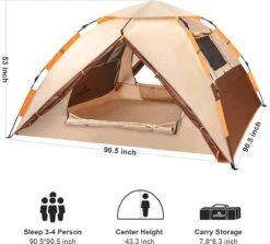 Merkloos Kamping Tent / Absolutely Waterproof, Lightweight Camping Tent With - Tent Ideal For Camping In The Garden, Dome Tent, -Buitenkampeerwinkel 1200x1083 2