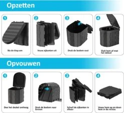 Merkloos Camping Toilet Met Draagtas En 10 Vuilzakken - Toiletemmer Draagbaar Met Deksel -Buitenkampeerwinkel 1200x1091 3