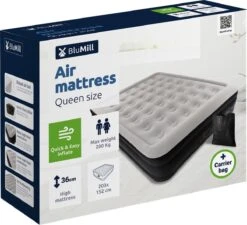 BluMill Luchtbed - 2-persoons - Ingebouwde Pomp - 203x152x36 Cm - Duurzame Keuze -Buitenkampeerwinkel 1200x1094 9