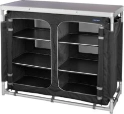 Campart Campingkeuken KI-0734 - Campingkast Groot - 4 Verstelbare Poten - Opvouwbaar En Lichtgewicht - Inclusief Opbergtas - Grijs -Buitenkampeerwinkel 1200x1105 1