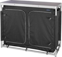 Campart Campingkeuken KI-0734 - Campingkast Groot - 4 Verstelbare Poten - Opvouwbaar En Lichtgewicht - Inclusief Opbergtas - Grijs -Buitenkampeerwinkel 1200x1105 2