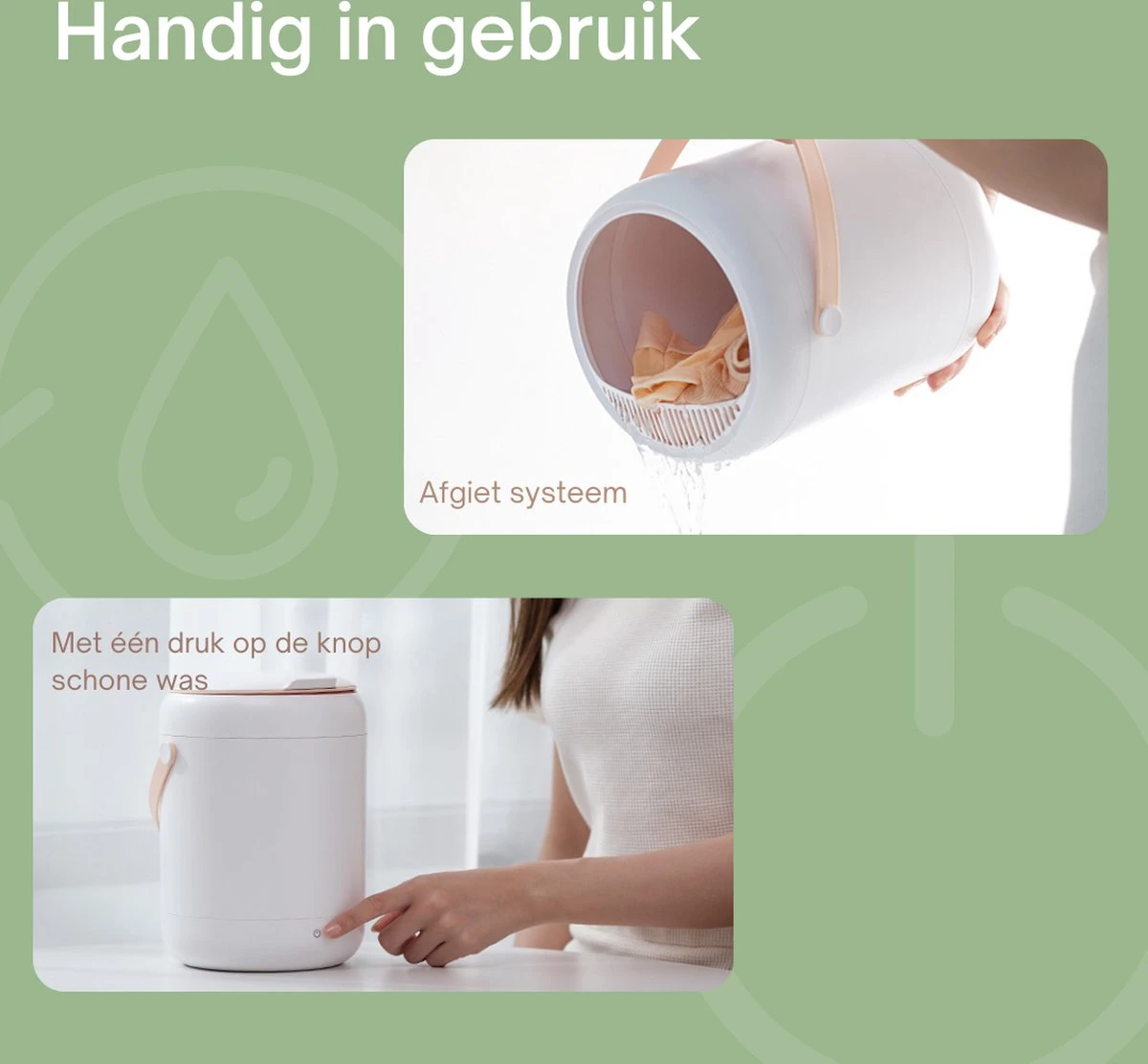 Tauraro Mini Wasmachine Groen - Mini Wasmachine - Kleine Wasmachine - Wasmachine Klein - Handwasmachine - Draagbare Wasmachine - Kampeer Wasmachine - Mini Wasmachine Camping - 17.5 X 17.5 X 23.5 Cm 5 Tauraro Mini Wasmachine Groen - Mini Wasmachine - Kleine Wasmachine - Wasmachine Klein - Handwasmachine - Draagbare Wasmachine - Kampeer Wasmachine - Mini Wasmachine Camping - 17.5 X 17.5 X 23.5 Cm - Afbeelding 5