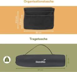 Skandika Relax Comfort Campingstoel - Campingstoel Opvouwbaar - Comfortabele Klapstoel Met Drinkhouder En Koelvak, Tot Max. 160 Kg, Opvouwbaar, Lichtgewicht | Vouwstoel Voor Kamperen, Camping, Festival, Vissen – Grijs -Buitenkampeerwinkel 1200x1118