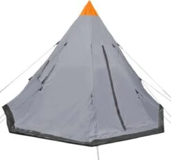 VidaXL Tent 4-persoons Grijs -Buitenkampeerwinkel 1200x1123 4